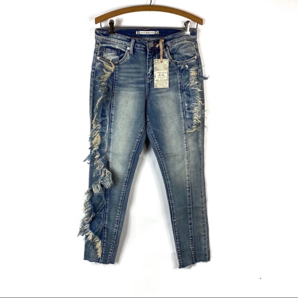 Chelsea & Violet fringe Jeans